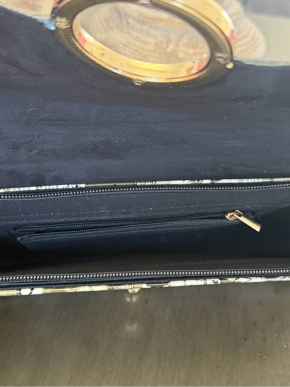 Vintage Clutch Bag Gold Chain Strap Of Magazine Covers Black And White - Picture 5 of 9